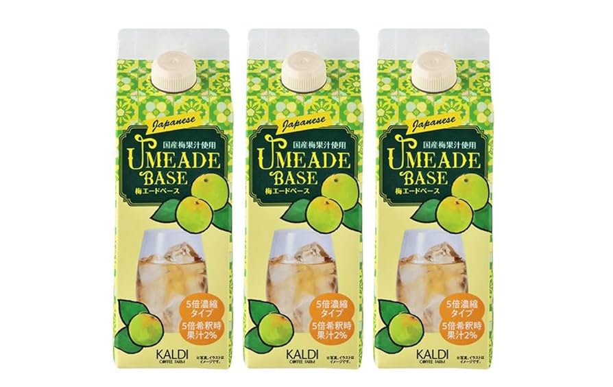 カルディ　梅エードベース500ml 12本 Amazon.co.jp: 梅エードベース 国産梅果汁使用 500ml たっぷり